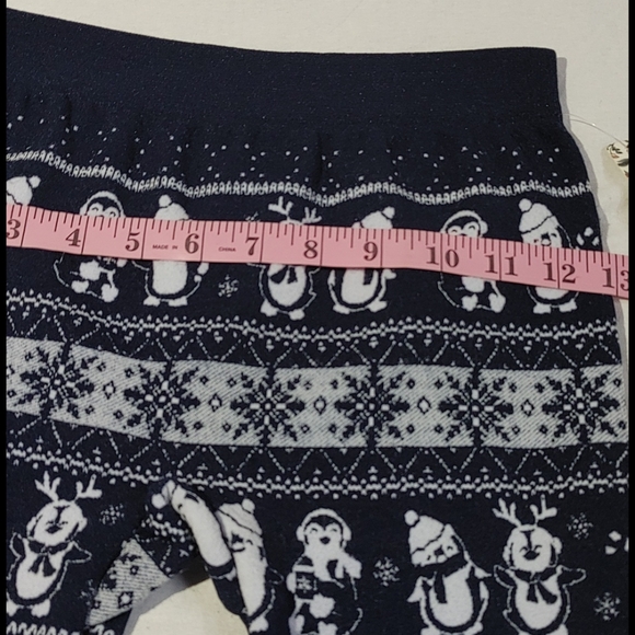 Pink Rose Penguin Fleece Leggings - Picture 6 of 10